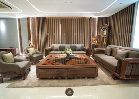 Sofa gỗ óc chó V'VISION SF - 26056 GA.LUX